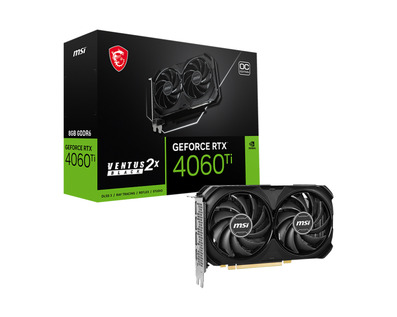 MSI GeForce RTX 4060 Ti Ventus 2X Black OC 8GB