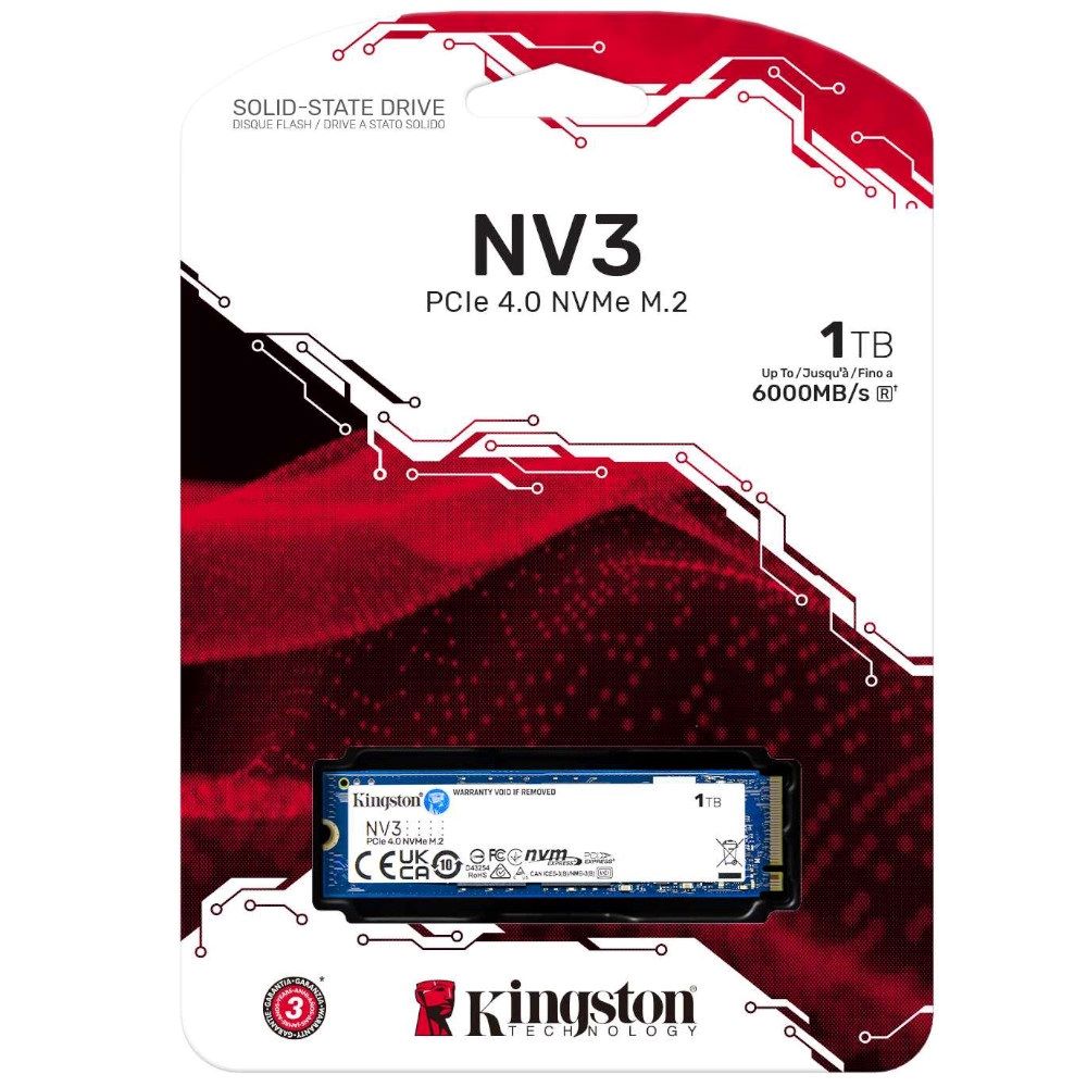 Kingston NV3 PCIe 4.0 NVMe M.2 1TB SSD
