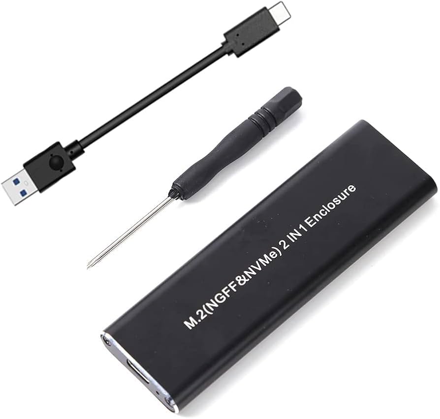 Portable NVME M.2 Enclosure USB 3.1