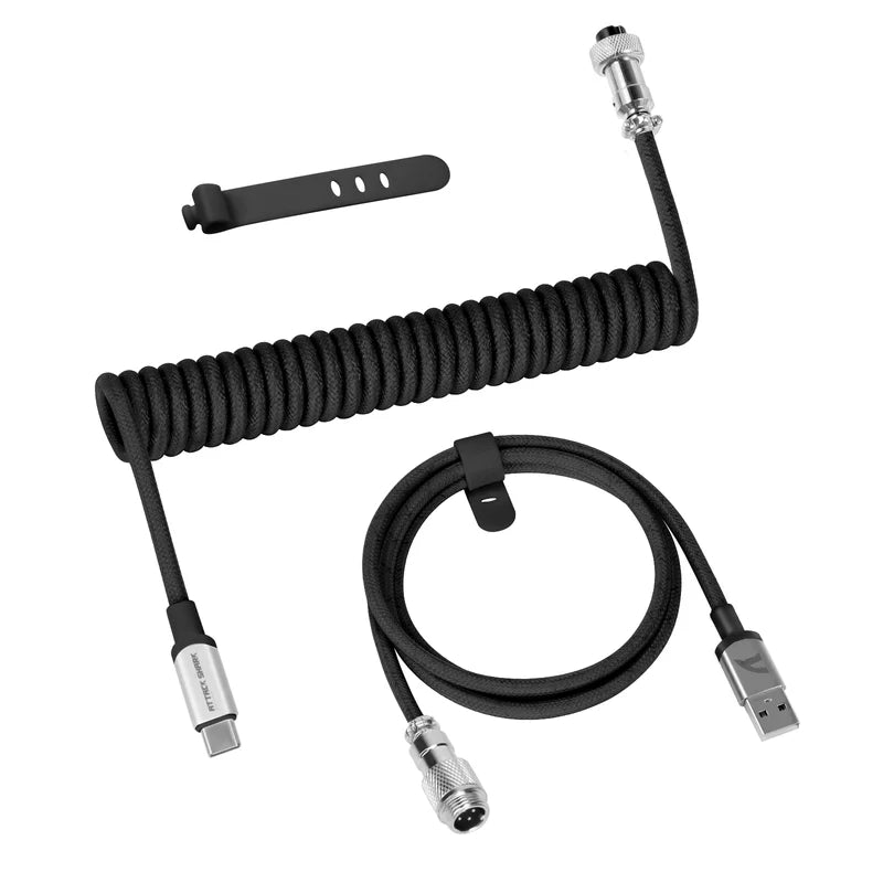 Attack Shark C01Pro Coiled Cable Black