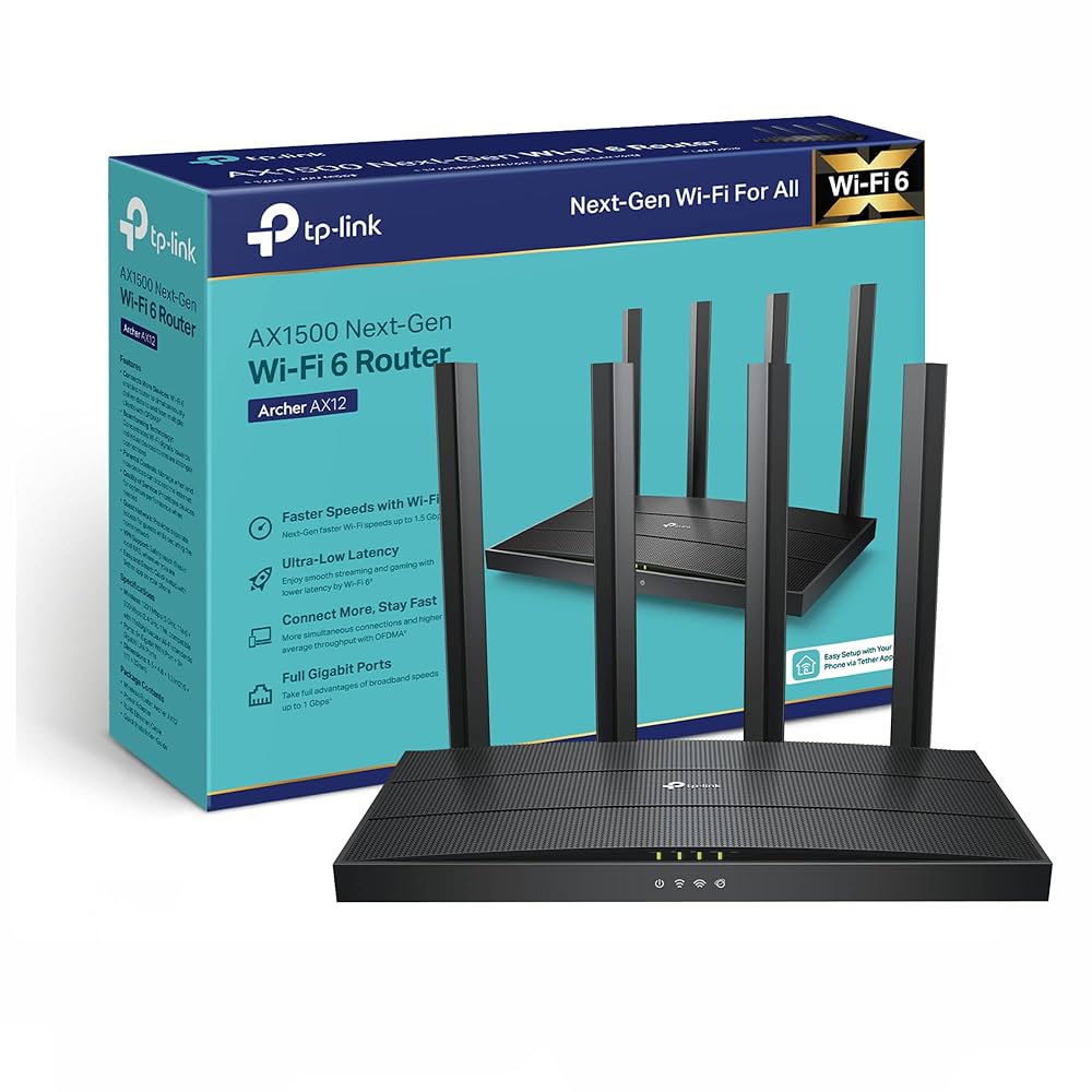 TPLINK AX1500 Archer AX12 Wifi 6 Router
