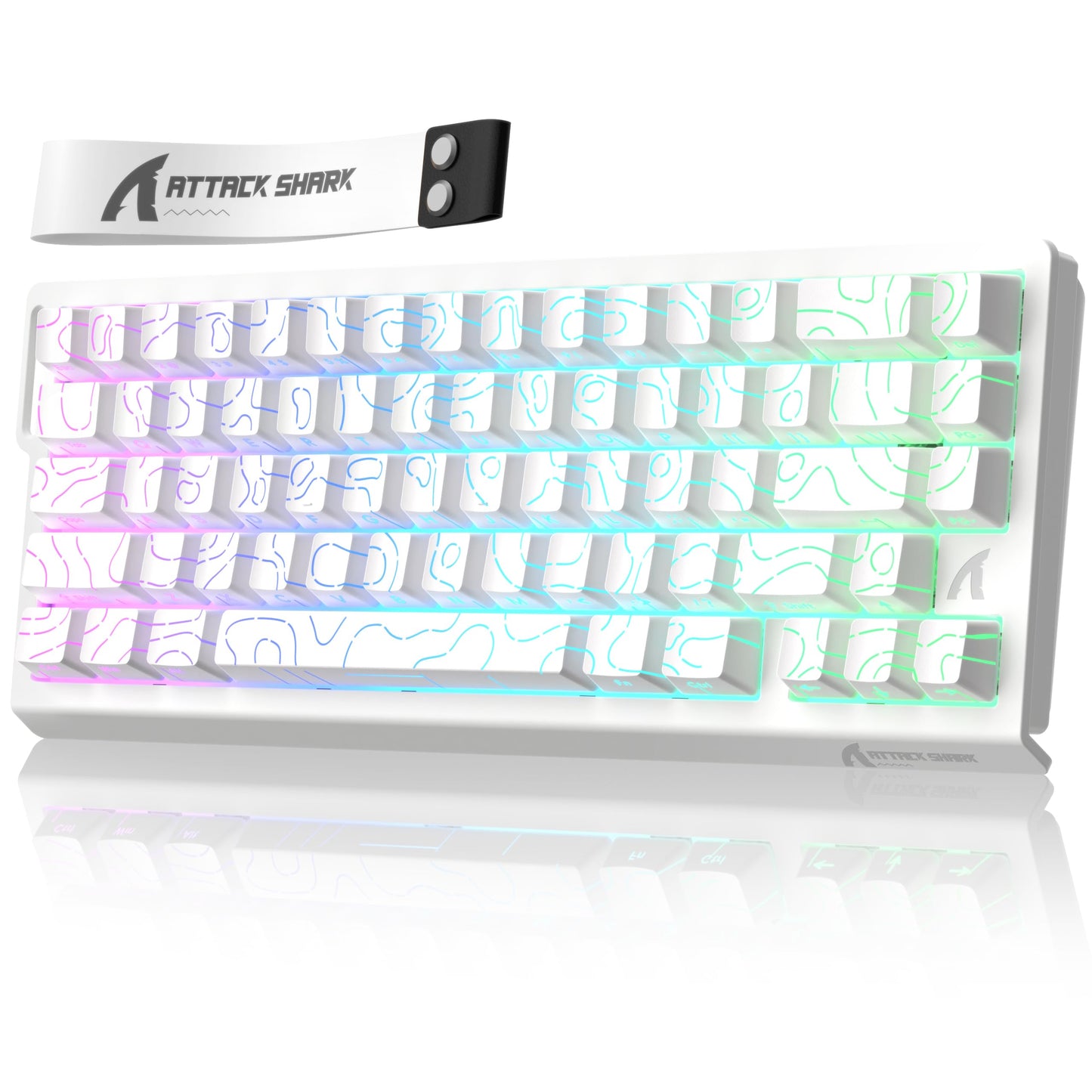 Attack Shark X68 HE Gaming RGB Magnetic Switch Keyboard (White-Contour) *3 Years Warranty