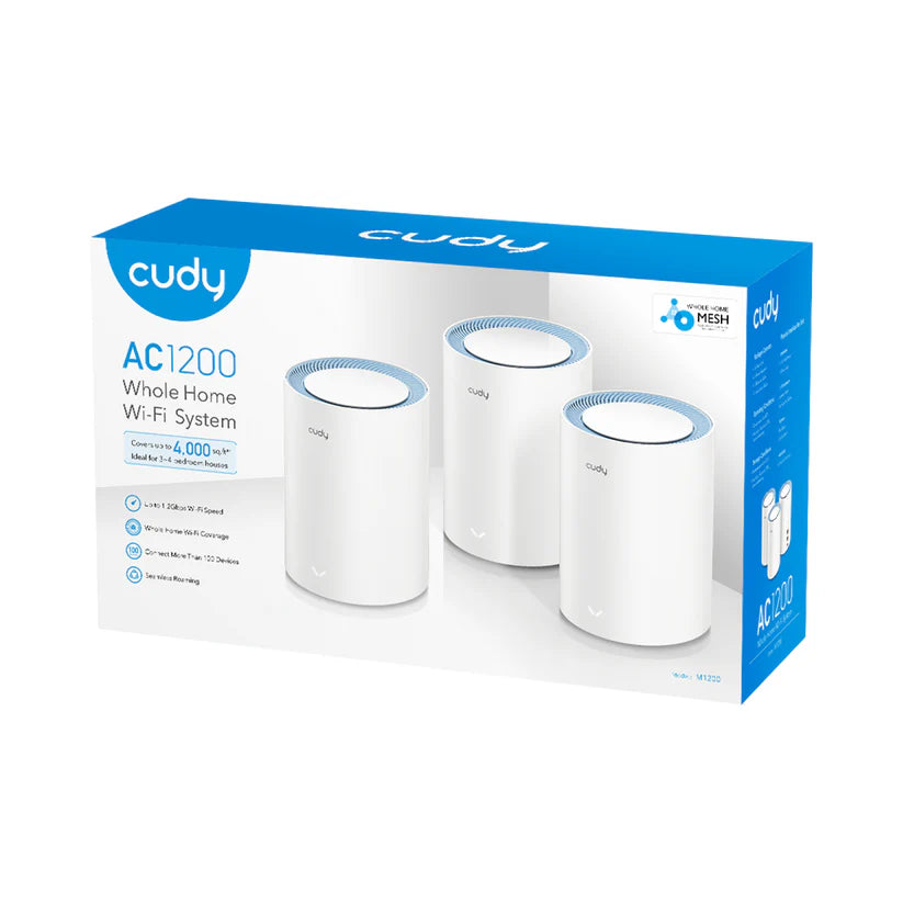 Cudy M1200 AC1200 Pack of 3 Mesh Router