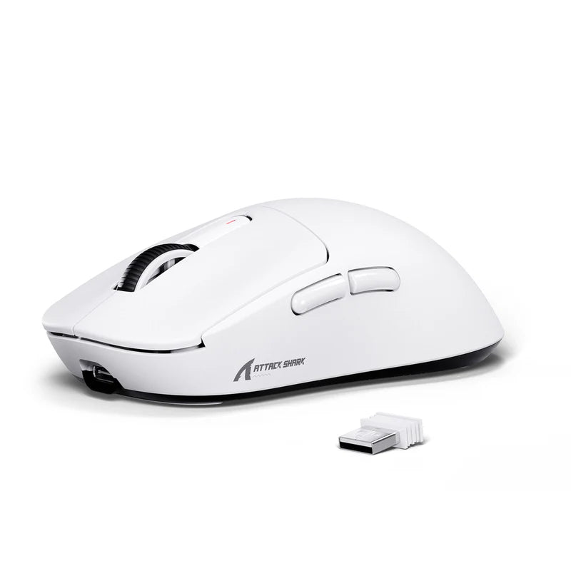 Attack Shark X3 PAW-3395 Wireless Gaming Mouse (White) *1 Year Warranty