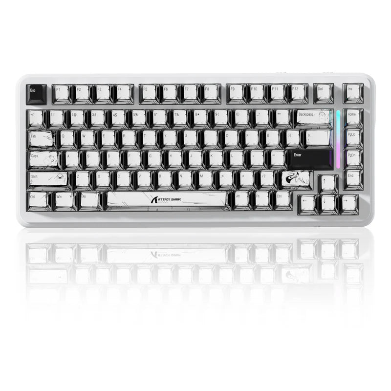 Attack Shark X82PRO HE Gaming RGB Magnetic Switch Wireless Keyboard (Comic White) *1 Year Warranty