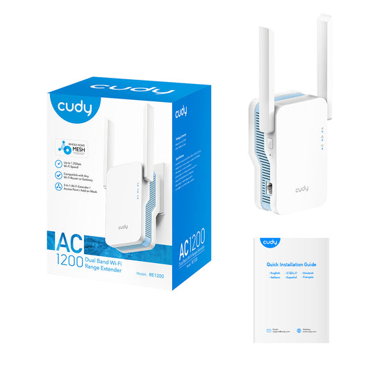 Cudy AC 1200 Dual Band Wifi Range Extender