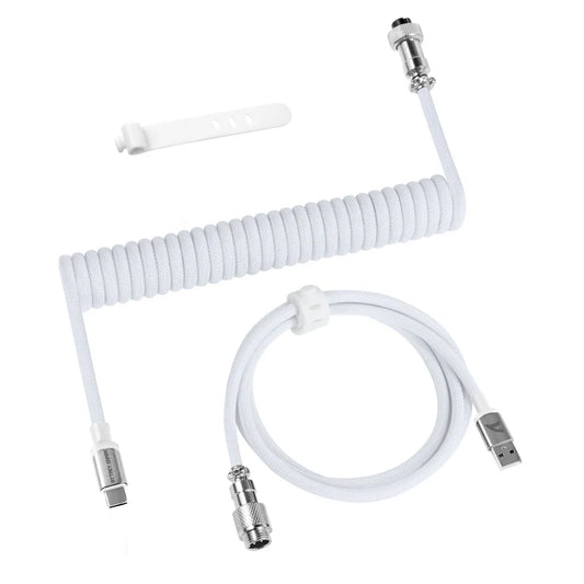 Attack Shark C01Pro Coiled Cable White
