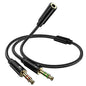 Fantech Audio Splitter Female to 2 Male Mic and Headphones