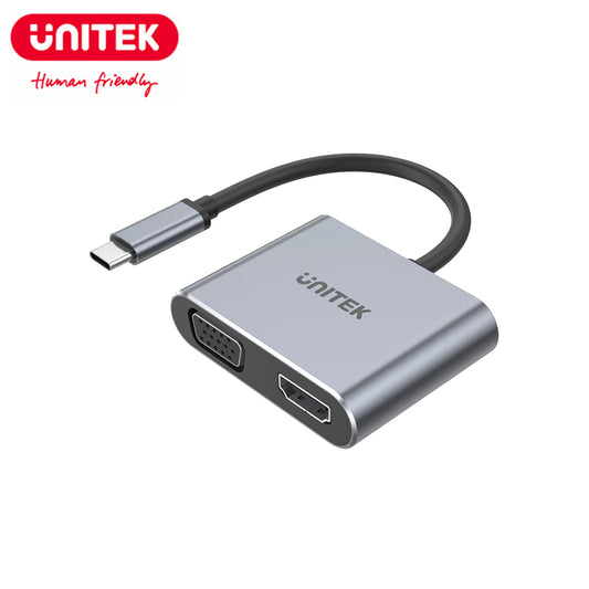 UNITEK uHUB Q4+ Lite Type-C to HDMI & VGA