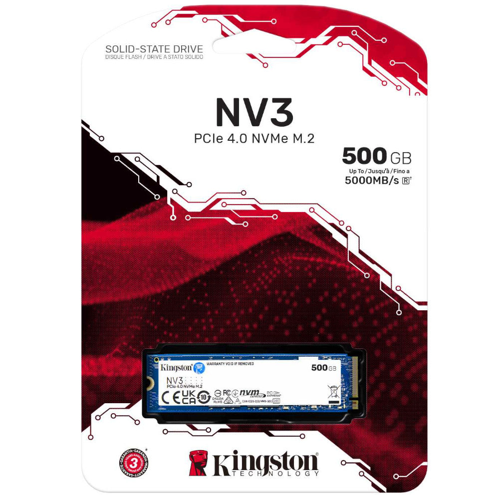 Kingston NV3 PCIe 4.0 NVMe M.2 500GB SSD